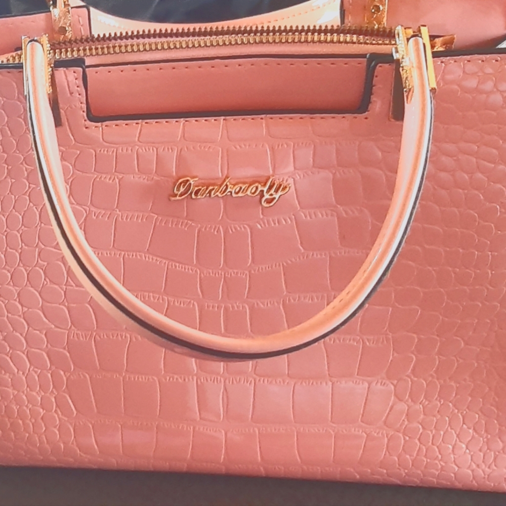 Danbaoly Bag Patent Crocodile pattern Handbag w/crossbody  strap